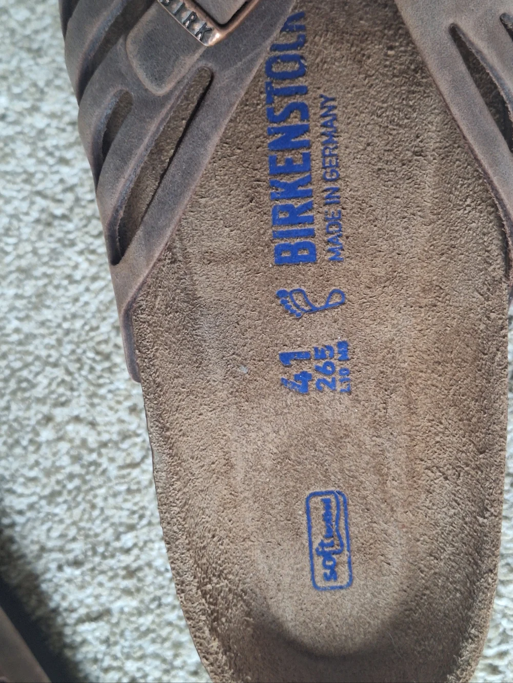 Birkenstock Brown Suede Double Buckle Sandals